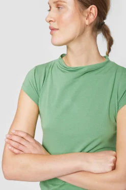 Atlas Jersey Kortaermet Bluse