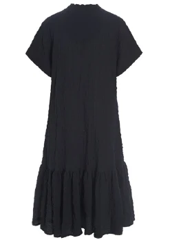 Crinckle Check Flaese Kjole