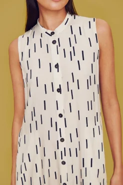 Dahlias Fsc Aermelos Kjole