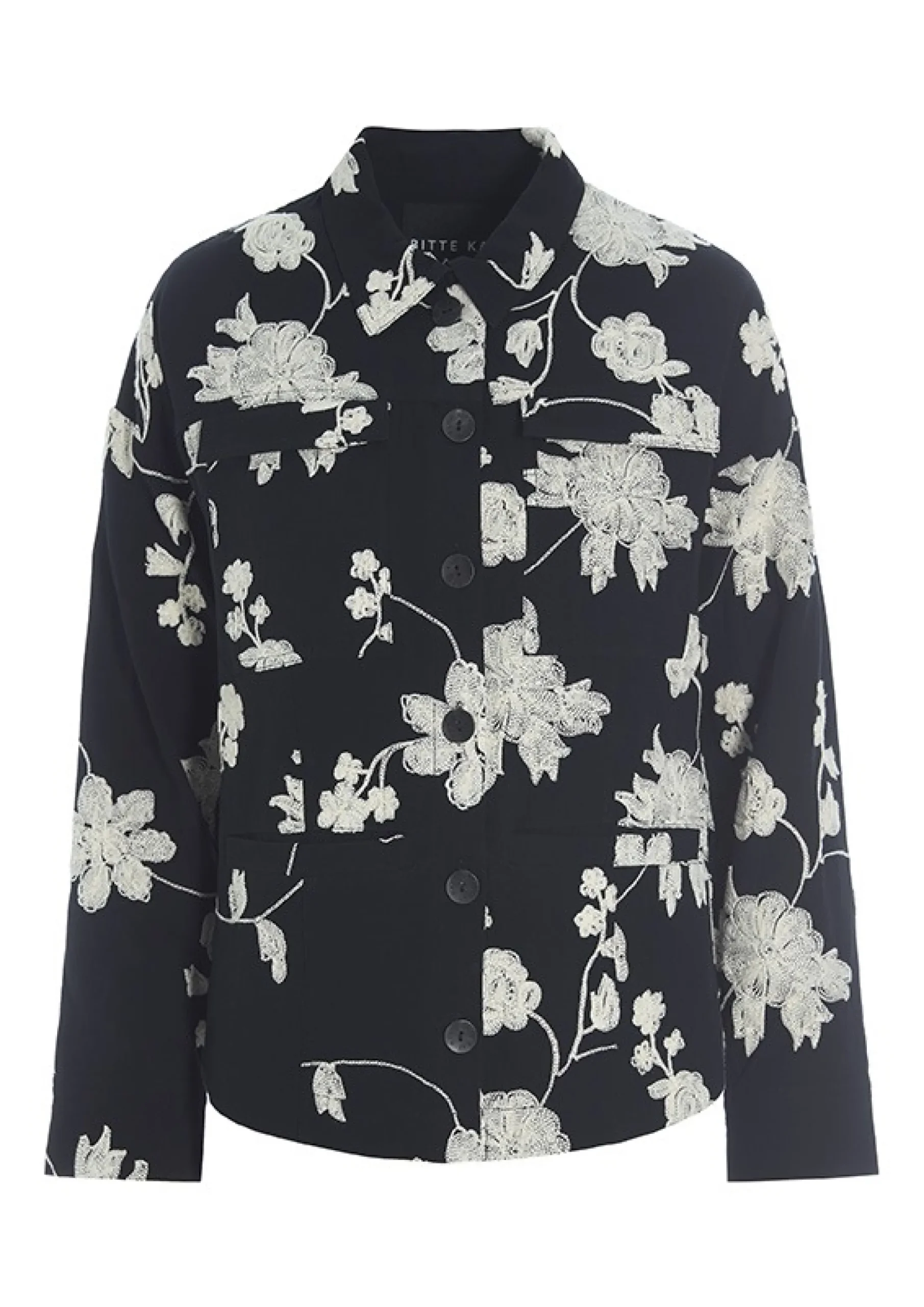Embroidered Flower Jakke