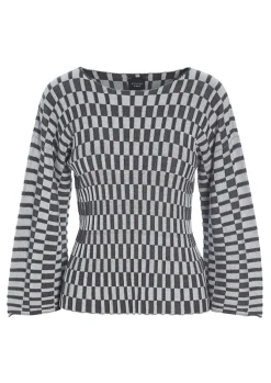 Floret Knit Bluse Med Badudskaering