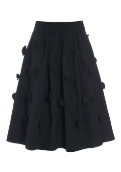 Fukkura Poplin Nederdel Med Slojfer