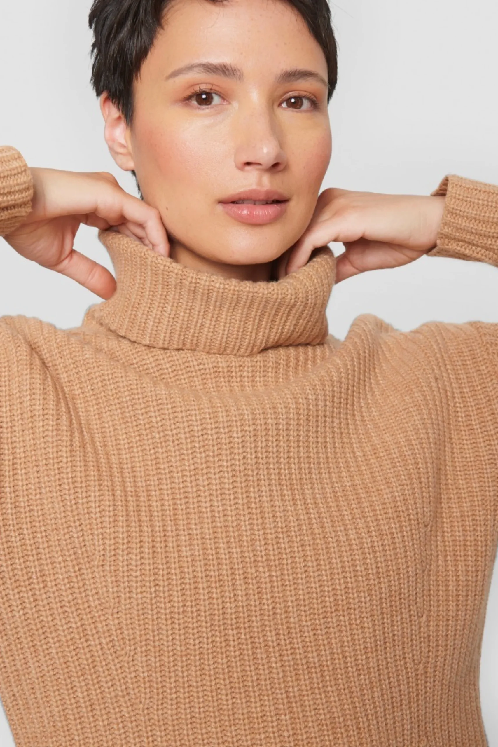 Gamine Knit Hojhalset Bluse