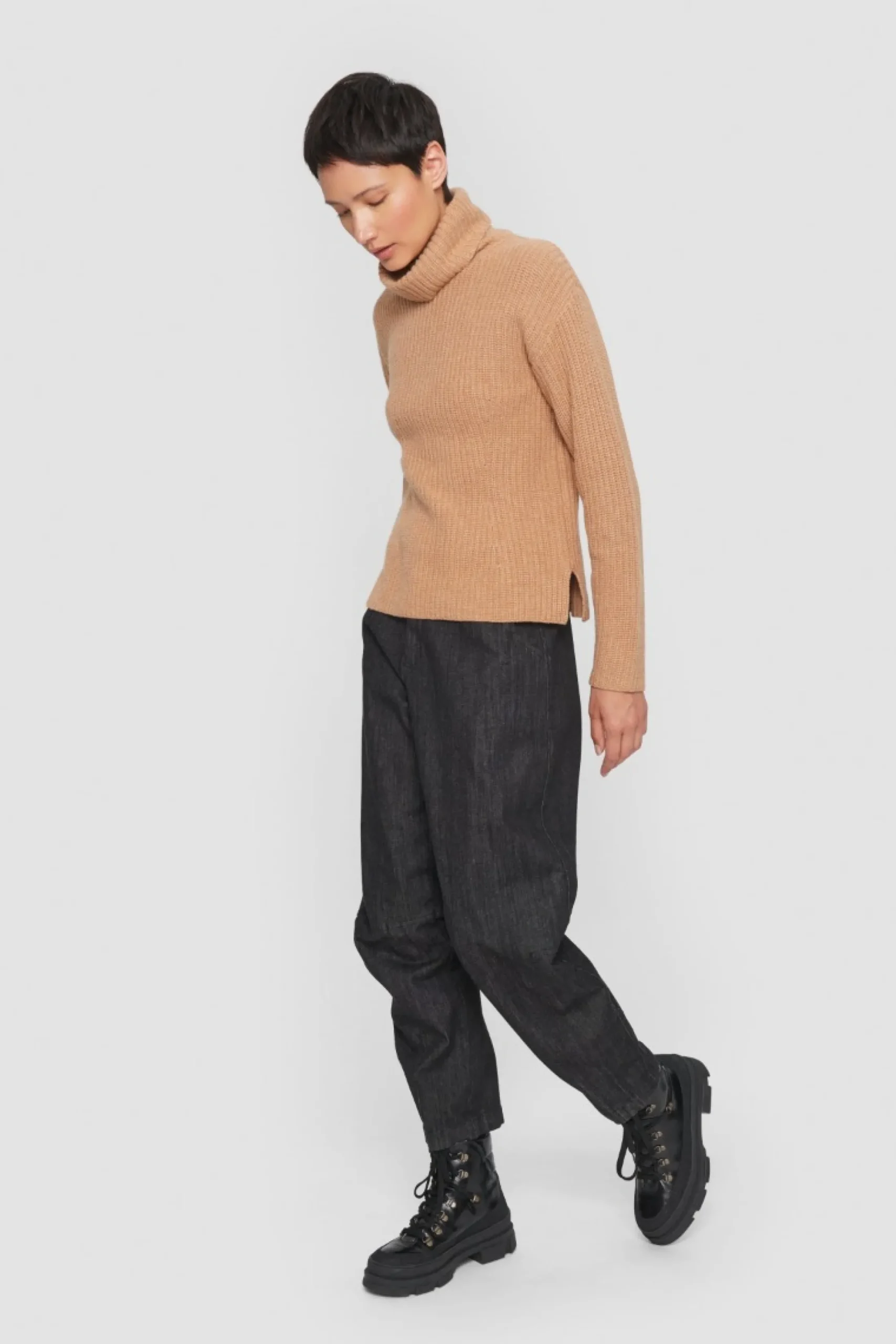 Gamine Knit Hojhalset Bluse