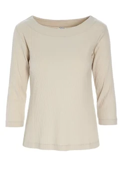 Globe Rib Bluse Med 3/4 Aerme