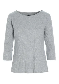 Globe Rib Bluse Med 3/4 Aerme