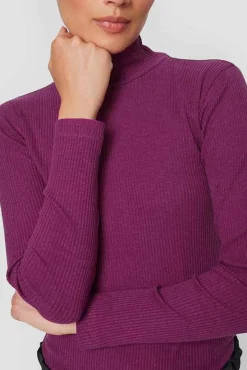 Globe Rib Hojhalset Bluse
