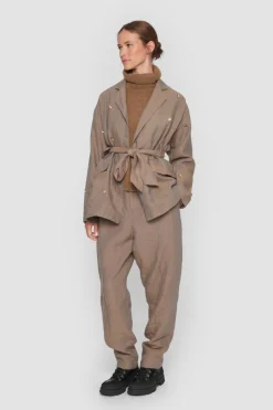 Lazy Linen Jakke Med Sten