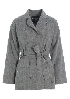 Lazy Linen Jakke Med Sten