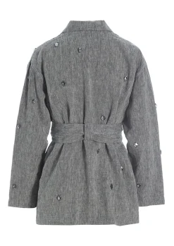 Lazy Linen Jakke Med Sten