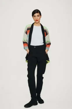 Liquorice Stripe Kimono Jakke