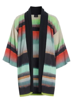 Liquorice Stripe Kimono Jakke