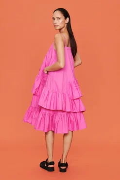 Paper Poplin Strop Kjole