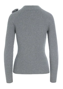 Saku Knit Bluse Med Slojfe