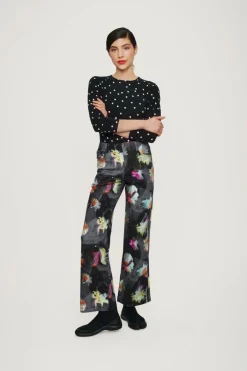 Scattered Dot Jersey Bluse