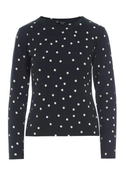Scattered Dot Jersey Bluse