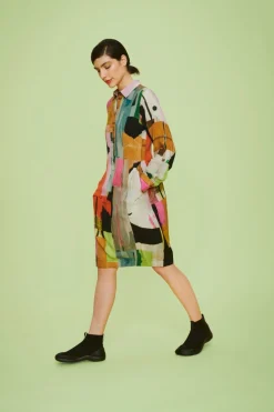 Viscose Fsc Kjole Med Krave