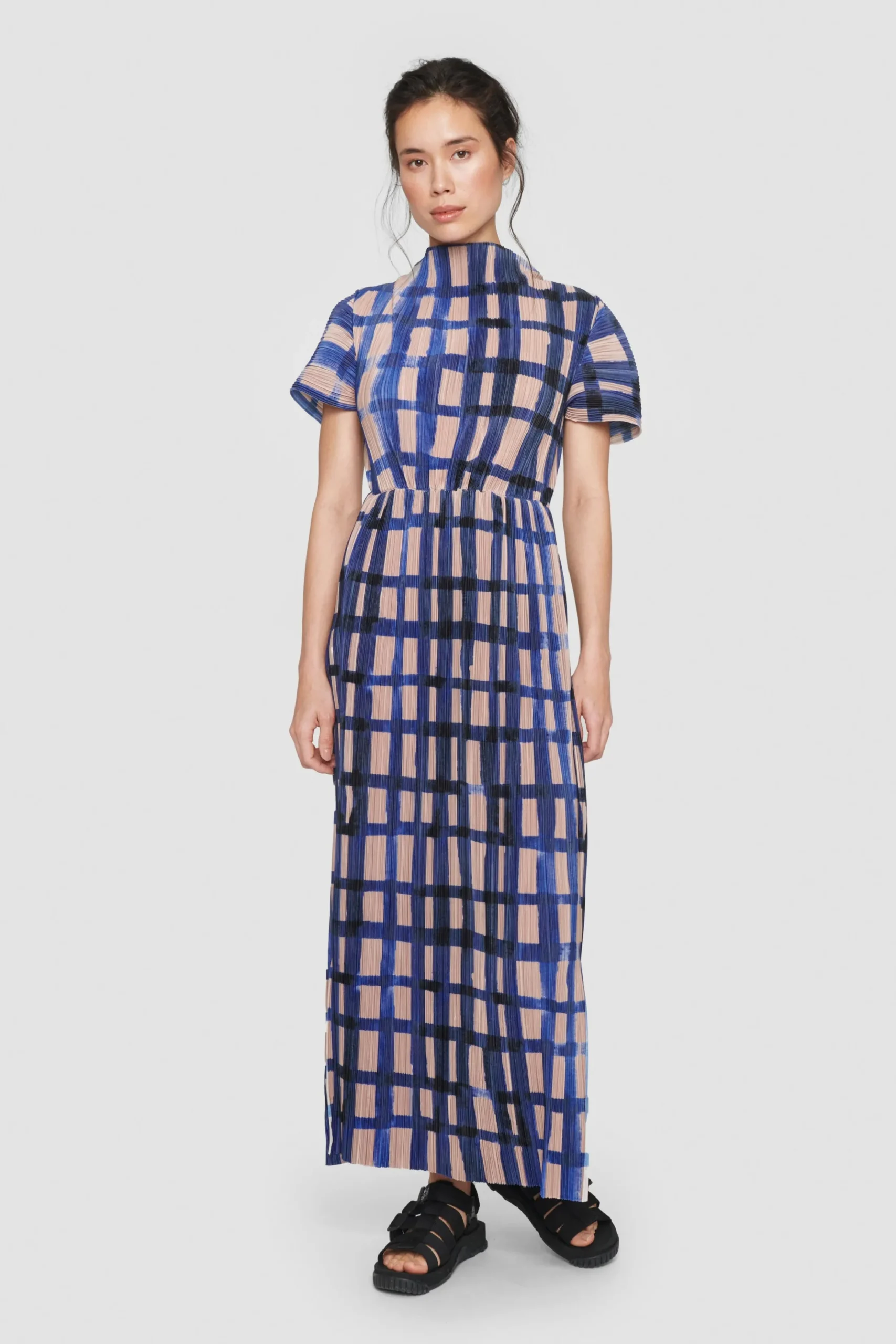 Watercolour Check Kjole