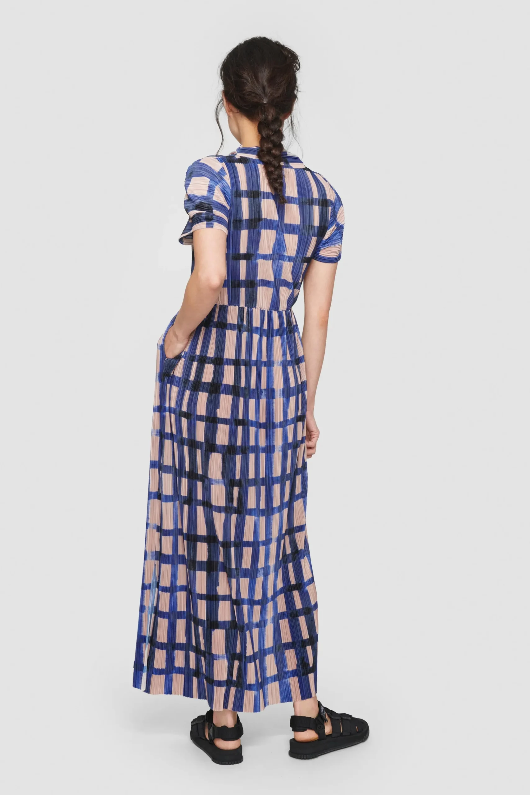 Watercolour Check Kjole